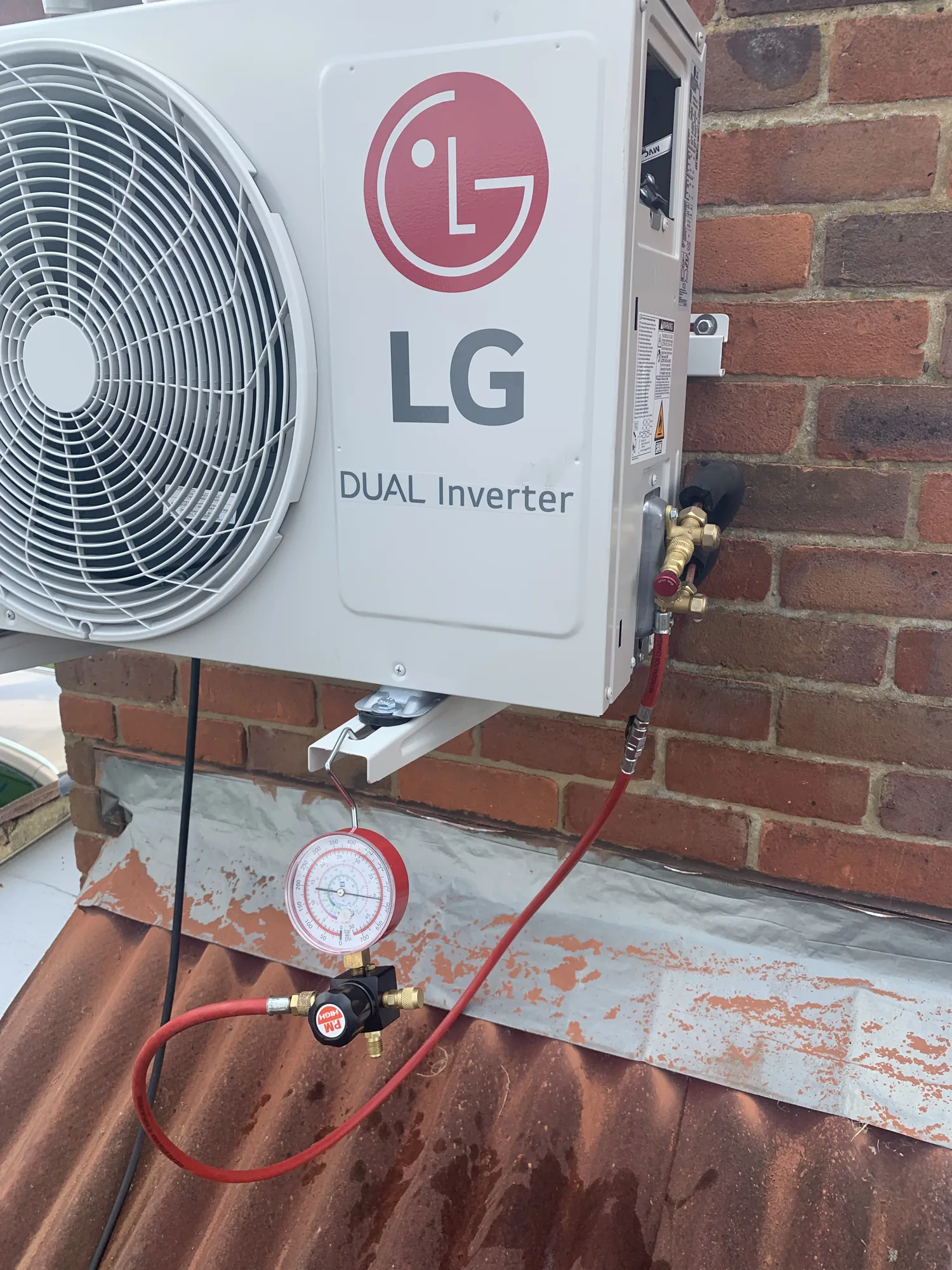 Haier air conditioning outdoor condenser fitted in Kent