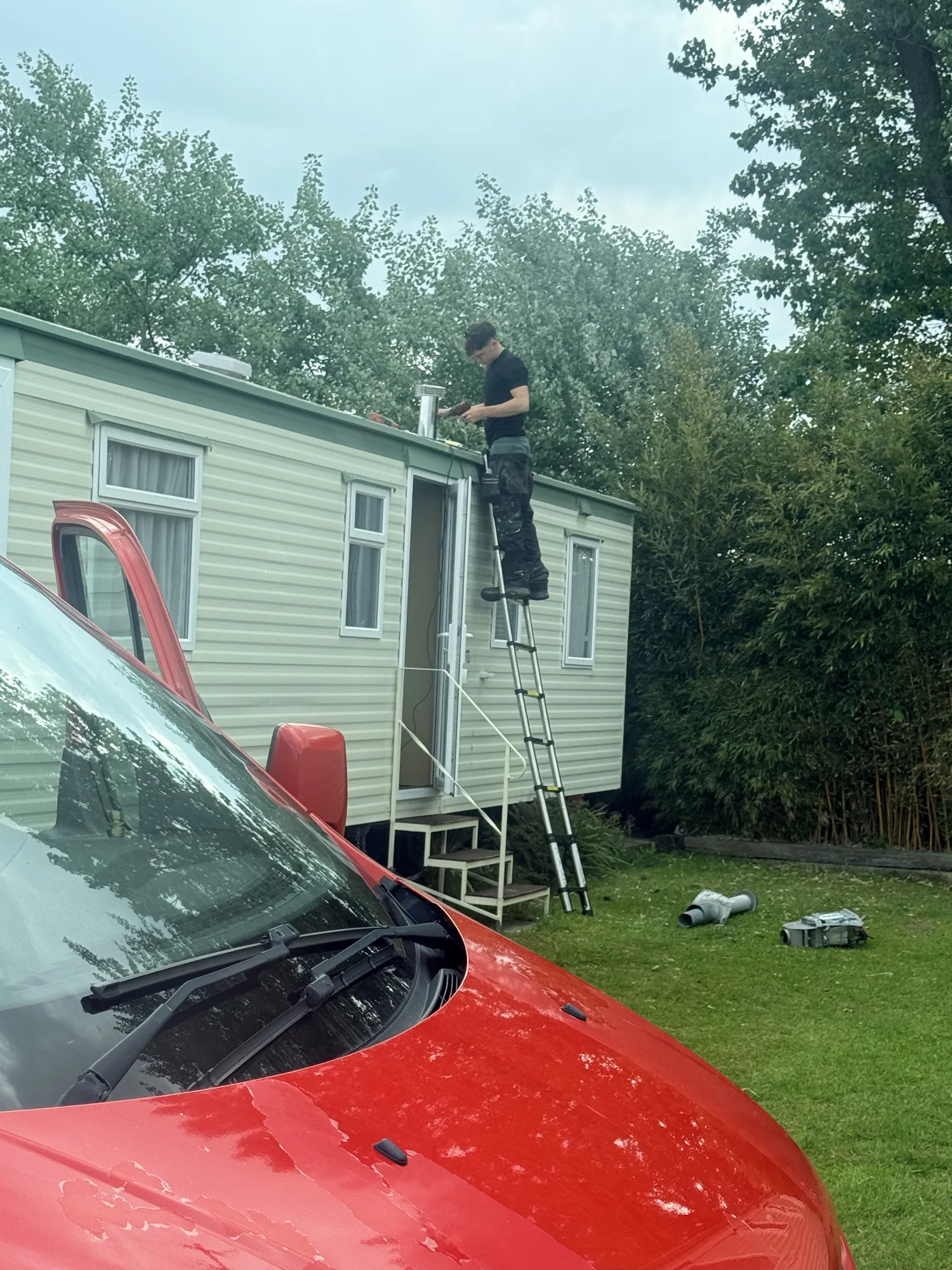 Boiler combustion test using a Kane flue gas analyser